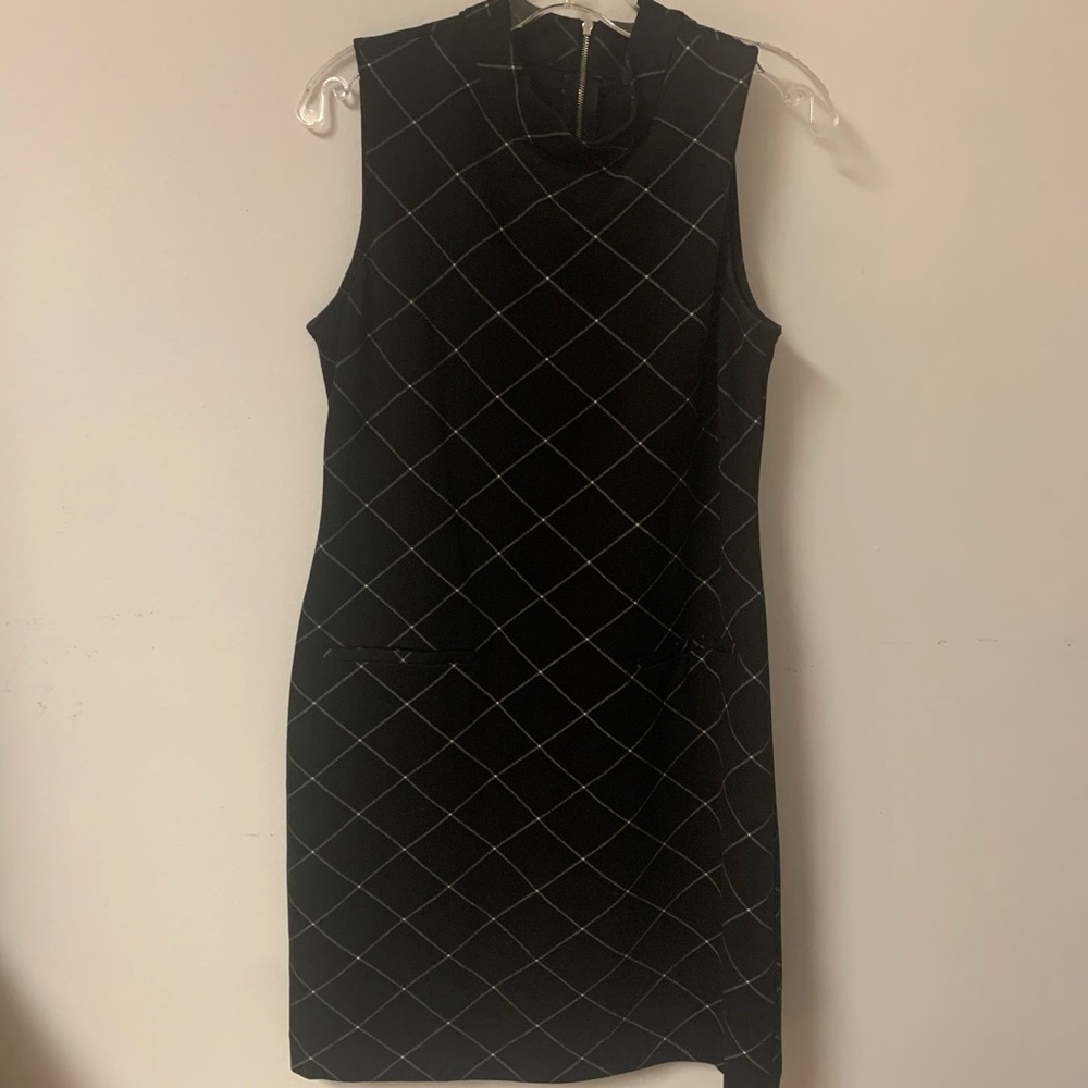 Black and white checkered dress